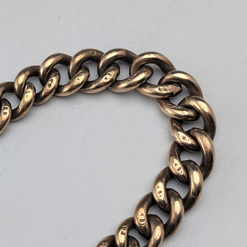 Antique rolled gold Albert chain cross fob